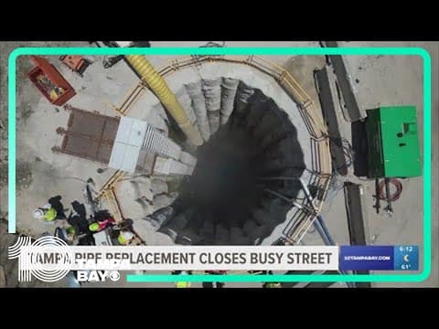Busy downtown Tampa intersection to close amid massive pipeline replacement project