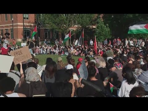 Hundreds disperse peacefully after Israel-Hamas war protest at Ohio State Wednesday evening