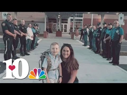 Knox County law enforcement honors fallen deputy's son, escorting him on first day of school
