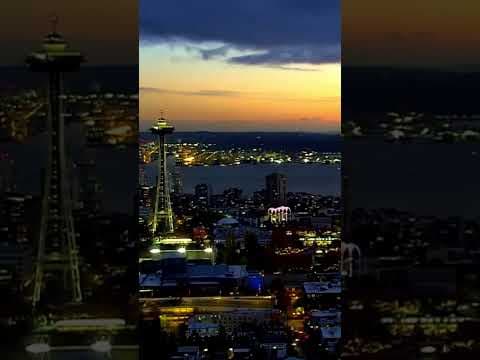 Time lapse of sunset in Seattle