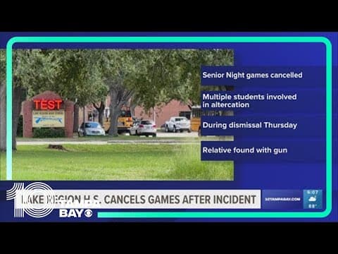 Lake Region HS games canceled after student's relative arrested for gun on campus