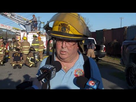 Fire Captain holds presser at Harvey house fire on Friday