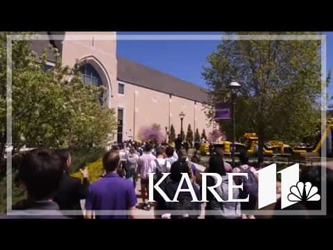 University of St. Thomas students celebrate new pope with parade