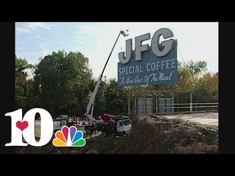 Historic JFG Coffee sign comes down in Knoxville