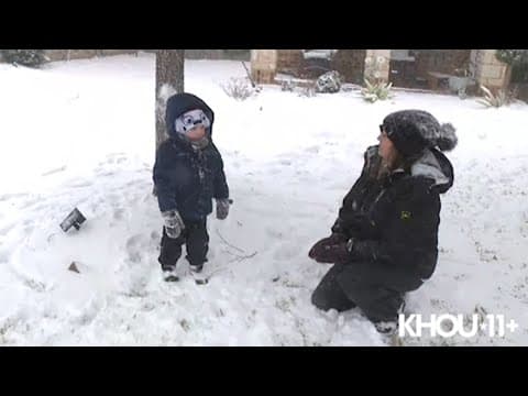 Houston snow: Winter scenes around the Houston area