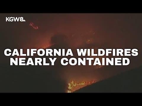 California's Eaton Fire almost completely contained
