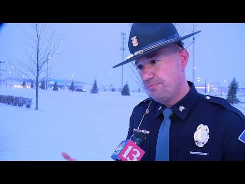 ISP Sgt. John Perrine talks to 13News about travel conditions during Friday morning winter storm