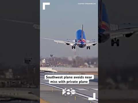 Southwest plane avoids near miss with private plane