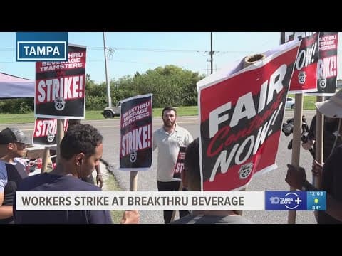 Workers at Breakthru Beverage go on strike