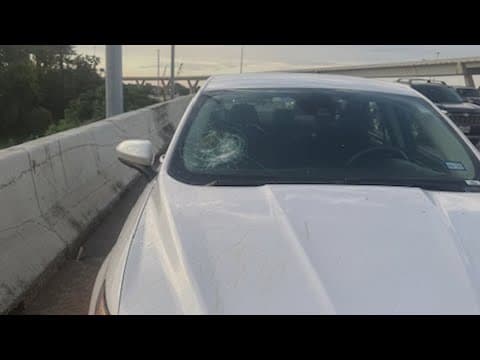 Only on KHOU 11: Woman narrowly escapes debris in latest Houston Avenue bridge strike
