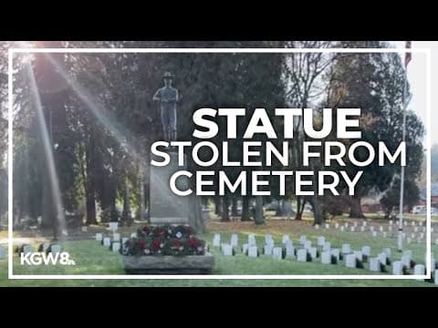 Portland police asking for information about stolen cemetery statue