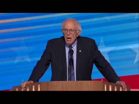 Bernie Sanders calls for a cease-fire in Gaza and plays his hits during DNC speech