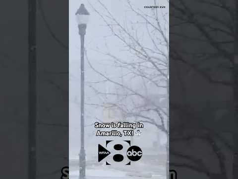 Snow is sweeping over parts of Texas, including the panhandle and Amarillo! ☃️❄️