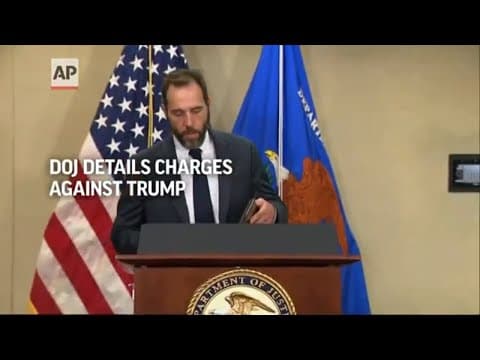 DOJ details charges against former President Trump