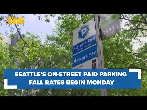 Seattle's on-street paid parking fall rates begin Monday. Here's what you need to know