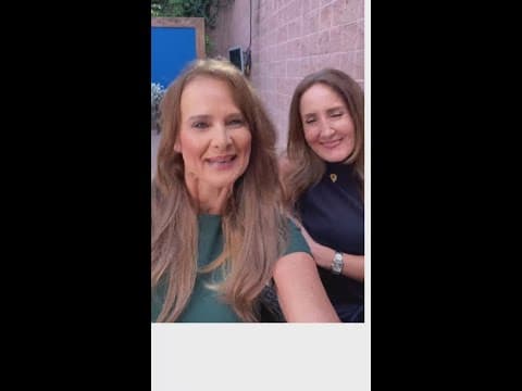 Weather Impact Team duo Keely and Kathy in the 9NEWS backyard