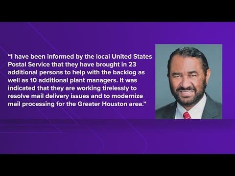 USPS bringing in help to combat mail delays at Houston processing centers