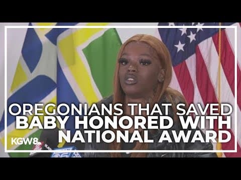 2 Oregonians that rushed to save baby from electrocution honored with major national award