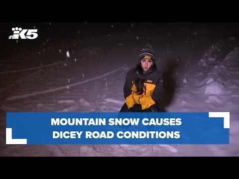 Mountain snow causes dicey road conditions at Snoqualmie Pass