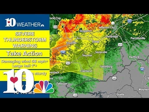 Tornado Watch, Severe T'storm warnings issued as dangerous storms move into East TN