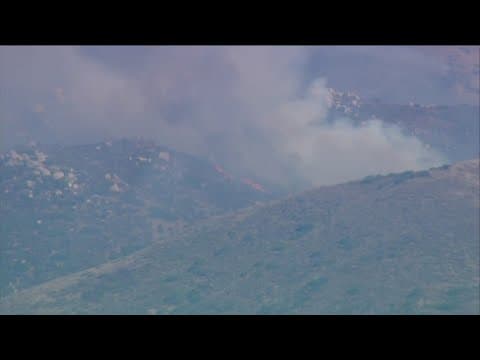 Brush fire near Tecate prompts evacuation warning