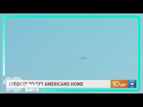 3rd state-backed flight bringing American evacuees from Isreal to TPA lands