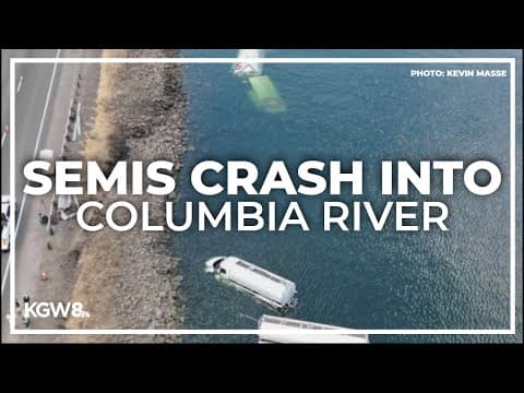 I-84 to close at Biggs Junction Monday to haul crashed trucks out of the river