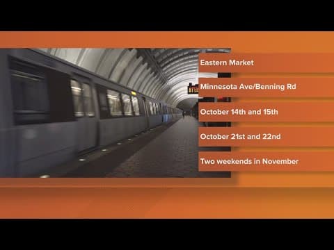 Metro begins weekend repair work