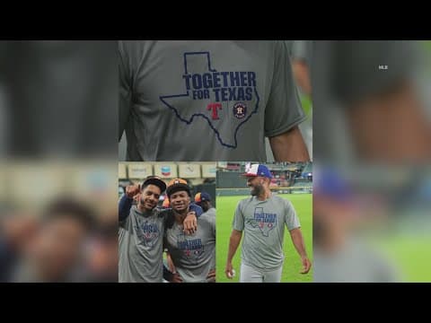 'Together for Texas': Rangers, Astros will wear t-shirt in support of flood victims