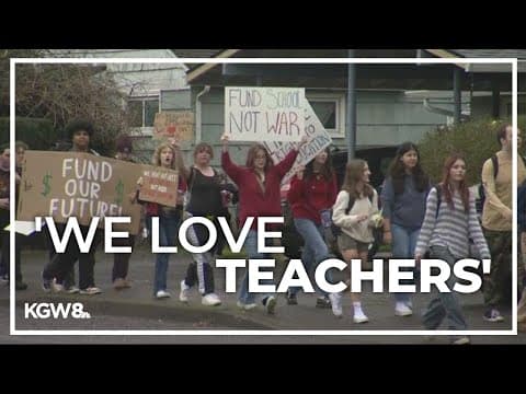Students at Vancouver Public Schools walk out in protest of budget cuts