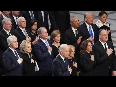 Former United States presidents arrive to Jimmy Carter's national funeral
