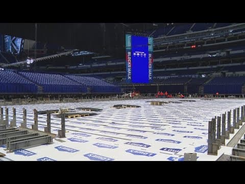Transformation begins at Lucas Oil Stadium turning it into natatorium for US Olympic Swim Trials