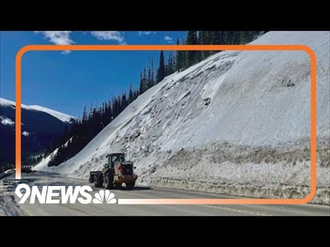 Snow slide warning along US 40 Berthoud Pass