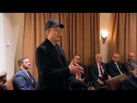 Trump holds first Cabinet meeting and praises Musk, who was also there defending DOGE