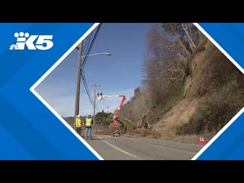 Tacoma waterfront roadway to be closed overnight after landslide