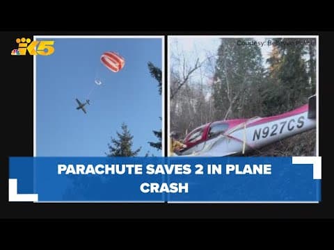 Parachute saves plane occupants' lives when it crashed in Bellevue