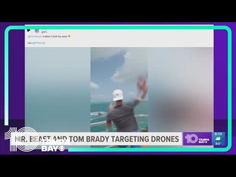 Tom Brady knocks down MrBeast's drone on $300M yacht