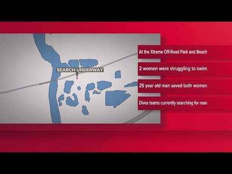 Sheriff: Dive teams searching for man who was helping two women struggling in water in Crosby