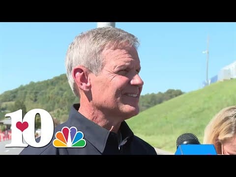 Gov. Bill Lee visits Northeast Tennessee Disaster Relief Center at Bristol Motor Speedway
