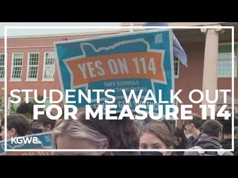 Students across Oregon walked out of class to support Measure 114