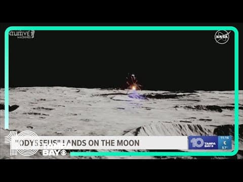 Private lander makes first US moon landing in more than 50 years