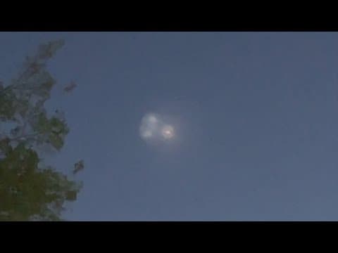 SpaceX Falcon 9 rocket visible across Texas