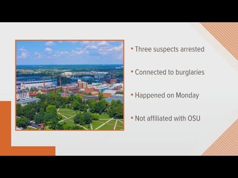 Police arrest 3 juveniles suspected of multiple burglaries in Ohio State residence halls, academic b