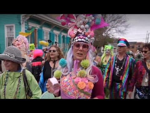 Crazy fun Mardi Gras costumes in the Marigny