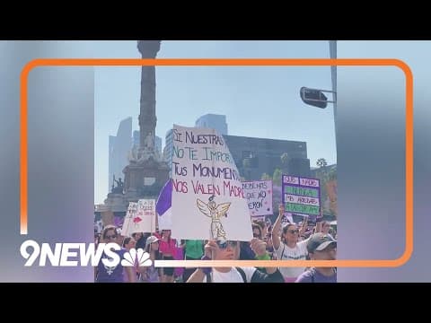 Protesters march through Mexico on International Women's Day