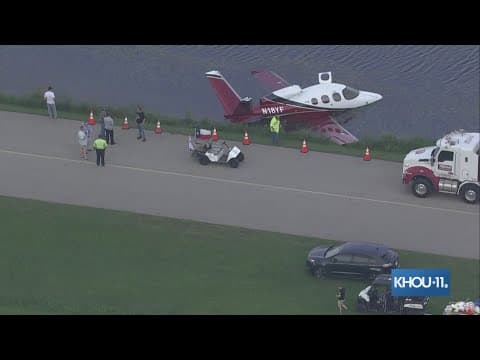 Raw video: Small aircraft down at Hooks Airport, Klein FD says