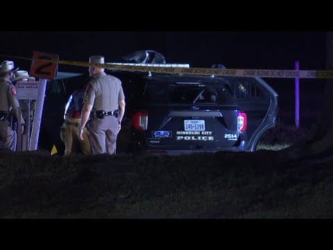 Raw video: 2 dead in crash involving Missouri City police officer responding to call, MCPD says