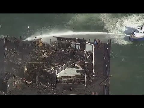 Oceanside Pier fire under control, but still smoldering
