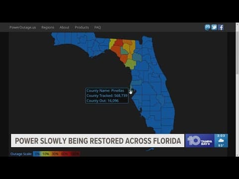 Power is slowly being restored across Florida after Hurricane Helene