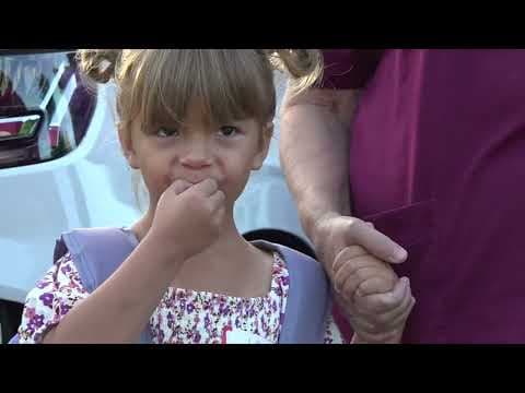 WATCH: Dozens of officers escort daughter of fallen Kirkersville officer to first day of school